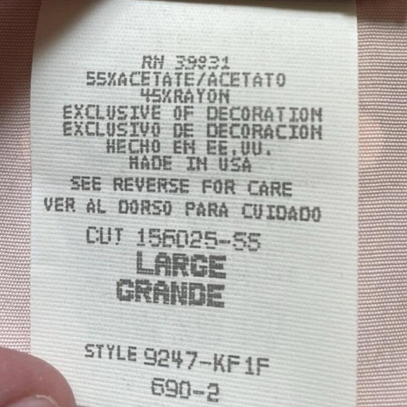 Vintage 80s Cottagecore Button Up Tank LARGE Jadyn T Pastel Pink Polka Dot - Picture 8 of 8